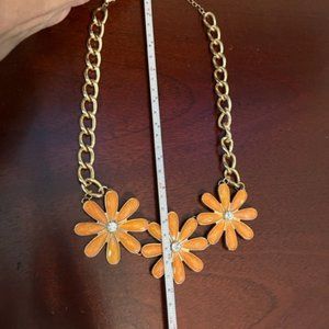 Orange flower necklace